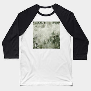 Evergreen in Watercolor Pattern Baseball T-Shirt